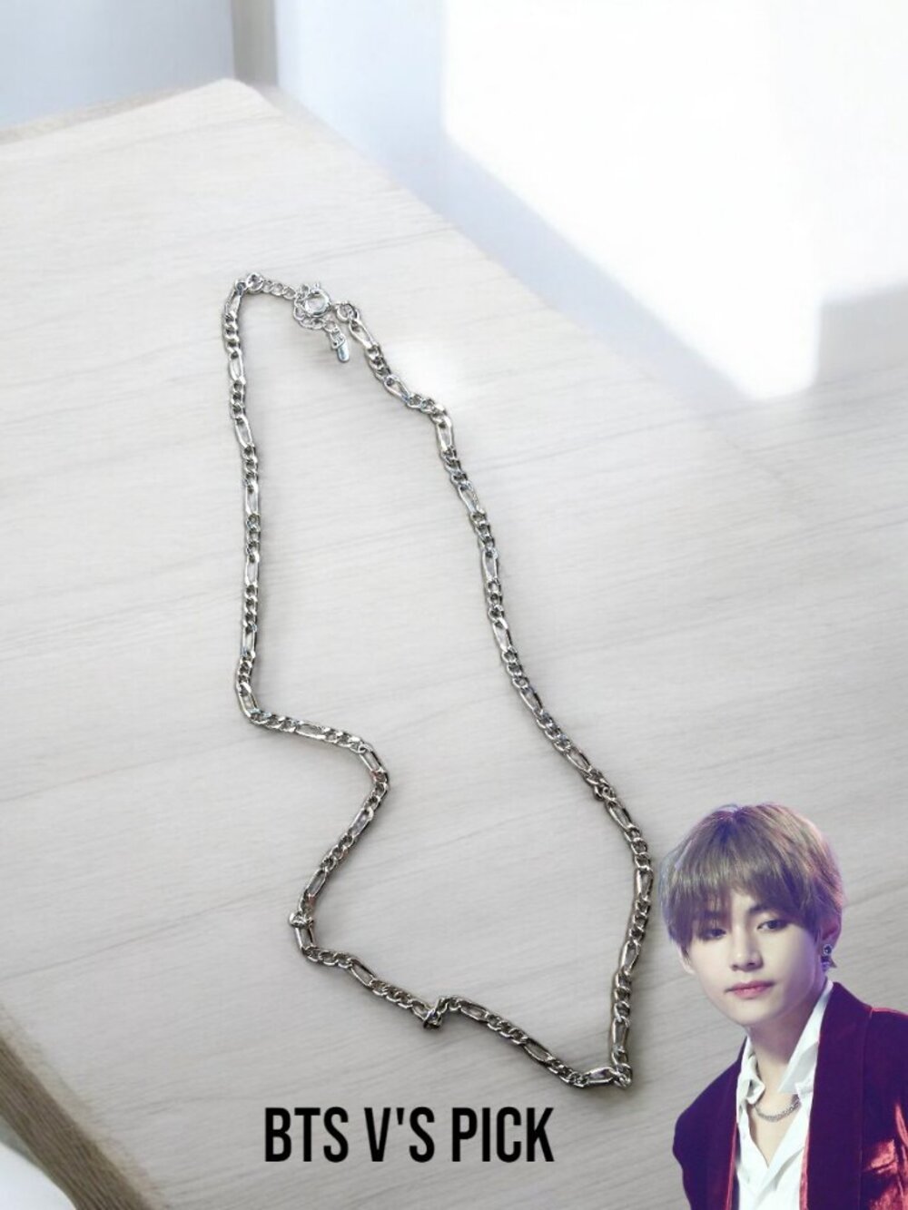 BTS V'S SILVER NECKLACE